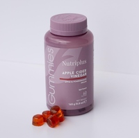Желейні вітаміни "ACV+" для налагодження травлення Nutriplus зі смаком яблука 1