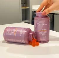 Желейні вітаміни «F+Cus» для покращення пам'яті та роботи мозку Nutriplus зі смаком персика та дині 2