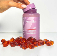 Желейні вітаміни "ACV+" для налагодження травлення Nutriplus зі смаком яблука 0